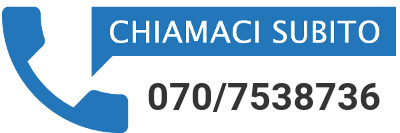 Invito a chiamare subito L'Estintore con icona del telefono e numero 070/7538736, per assistenza su estintori e sistemi antincendio sul sito.